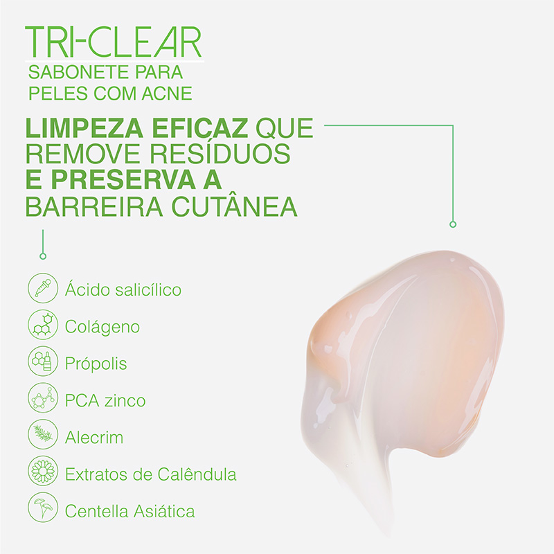 Tri-Clear - Sabonete para peles com acne - 100 ml - Imagem 3